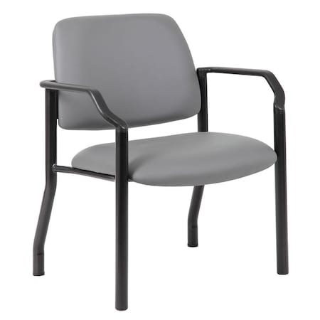 Officesource OS Big & Tall Collection Guest Chair with Arms and Black Frame 59052FPAGR